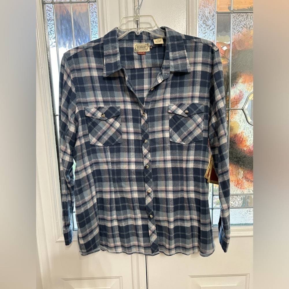 Schmidt Light Weight Flannel Shirt size 1X - NWT